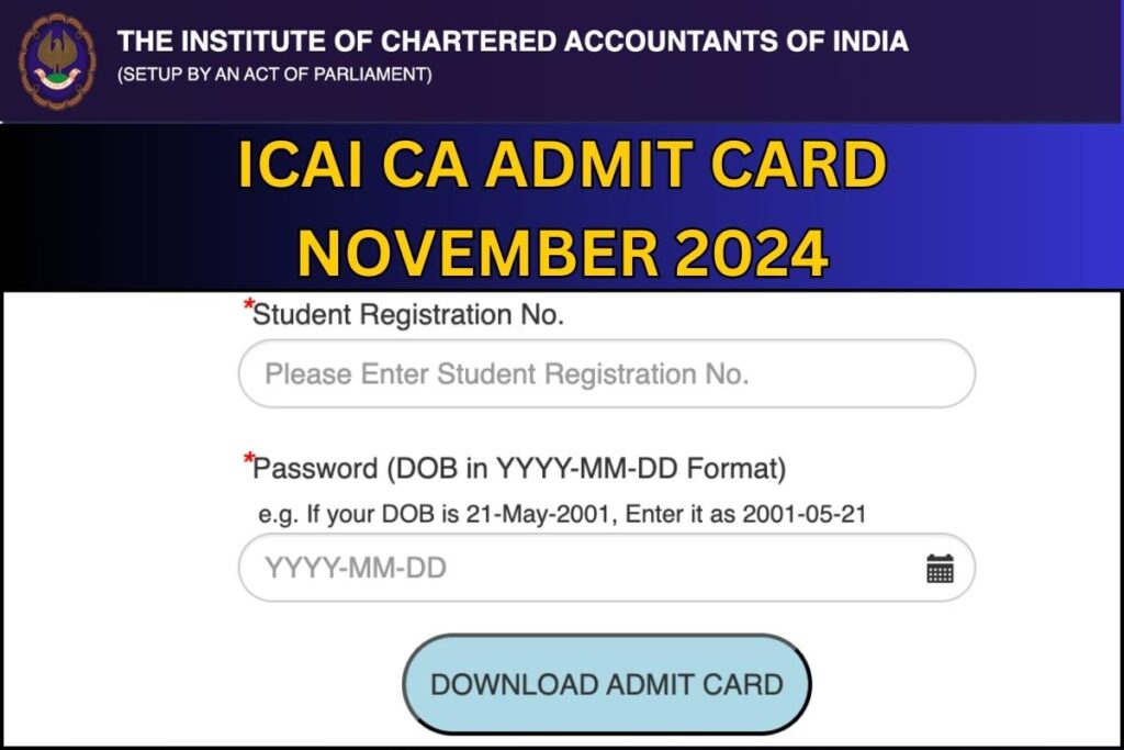 The ICAI CA Final Admit Card