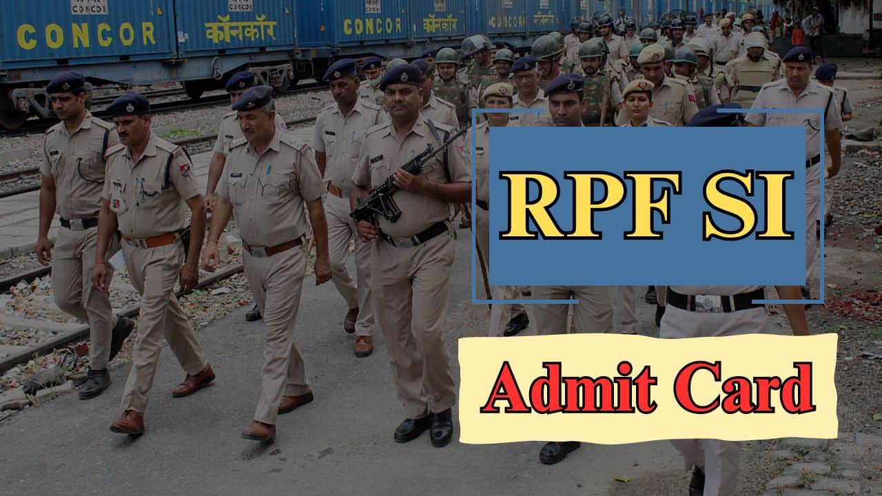 RPF SI Exam Date 2024