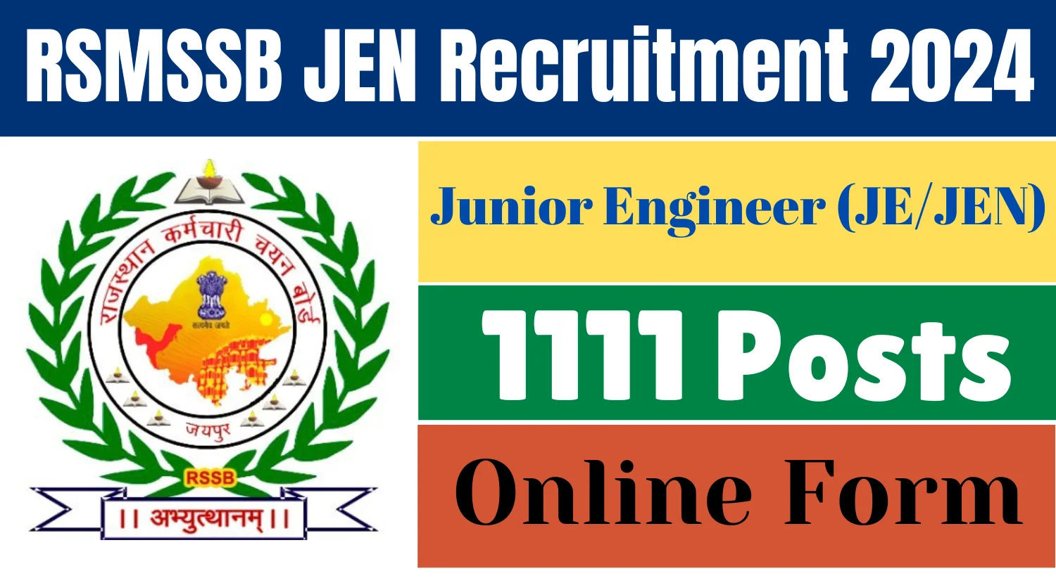 RSMSSB JEN Recruitment 2024